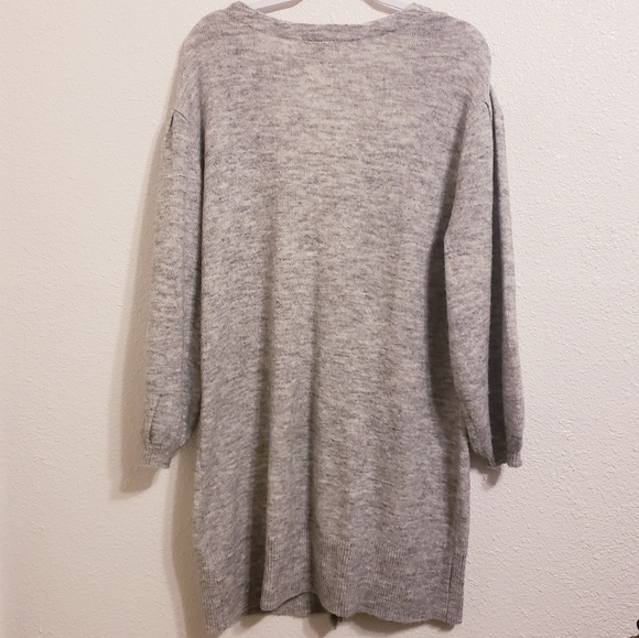 Topshop Long Grey Cardigan Oversized - Picture 6 of 6